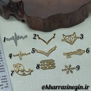 پلاک دو حلقه 2 استیل رنگ طلایی در خرازی نگین موجود می باشد. مناسب ساخت انواع اکسسوری، گردنبند،دستبند و.... می باشد.